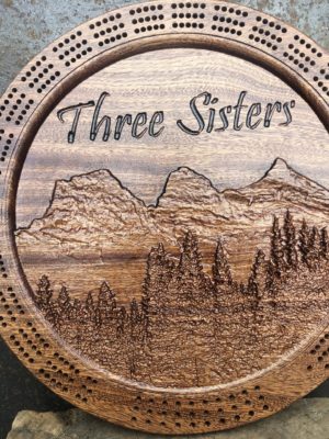 Three Sisters Cribbage Board